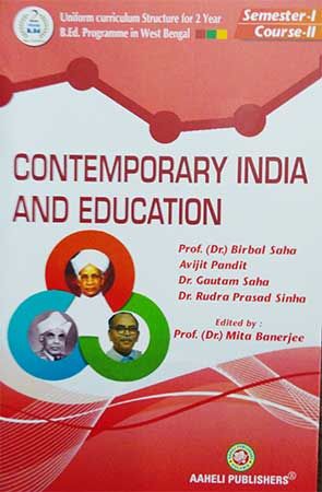 Contemporary India and Education, B.Ed 1st Semester 2023-24